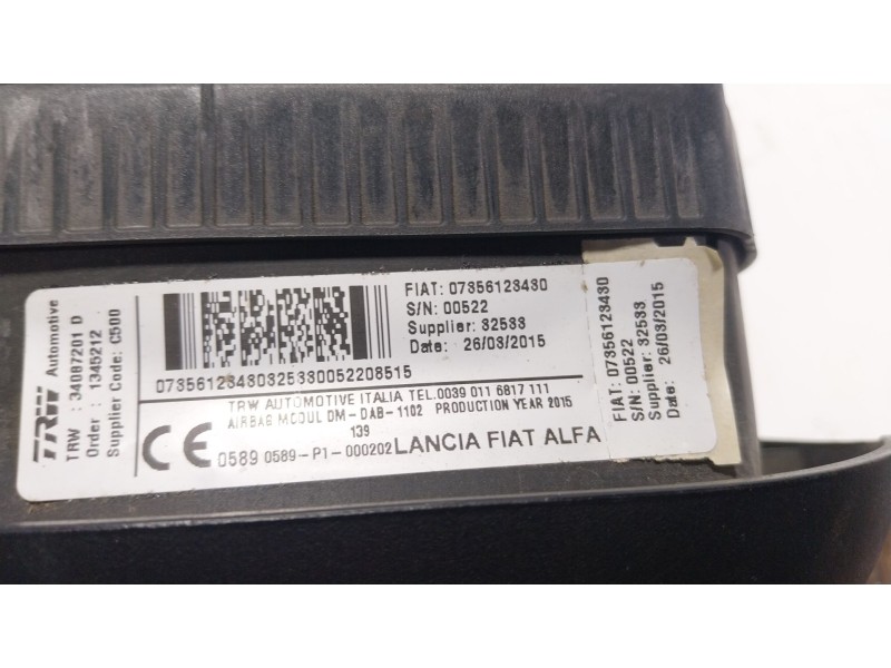 Recambio de airbag delantero izquierdo para fiat panda (312_, 319_) 1.2 (312pxa1a) referencia OEM IAM 735612343 07356123480 