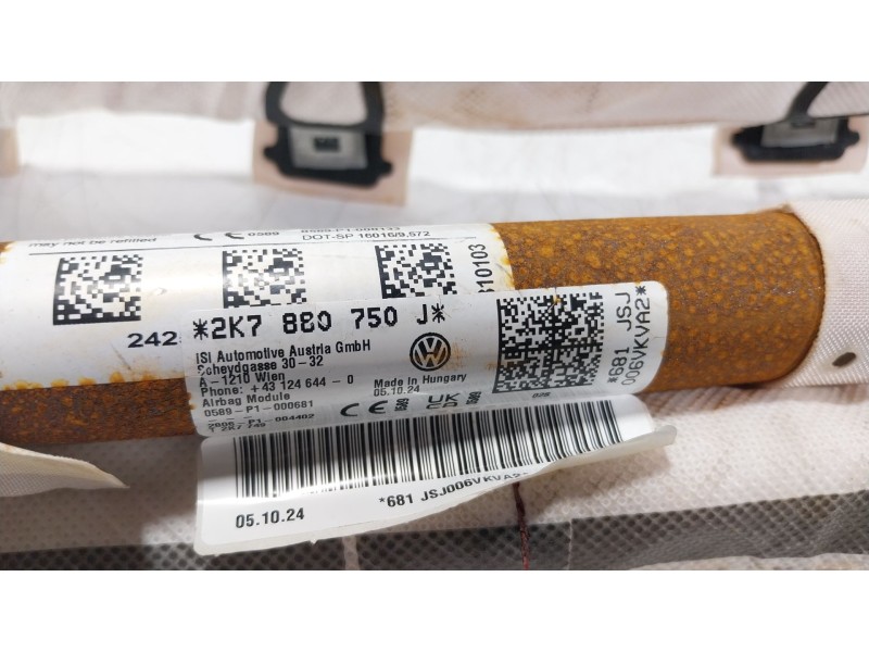 Recambio de airbag cortina delantero derecho para volkswagen caddy v furgoneta/monovolumen (sba, sbh) 2.0 tdi bmt referencia OEM