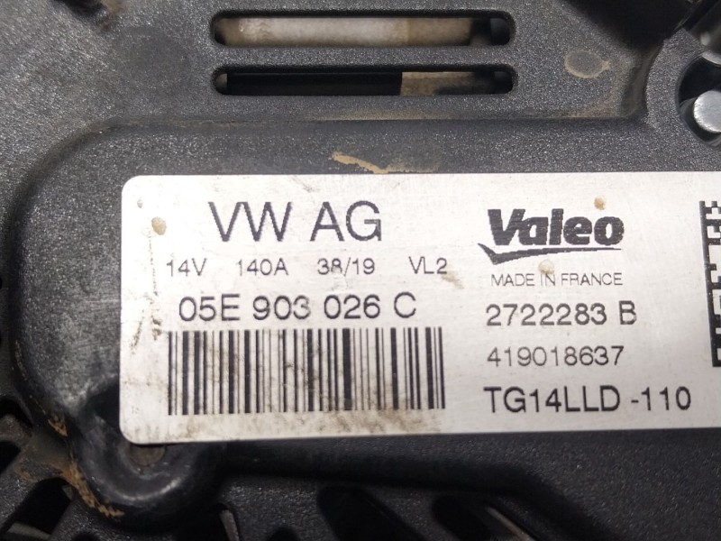 Recambio de alternador para skoda fabia iii station wagon (nj5) 1.0 tsi referencia OEM IAM  05E903026C 