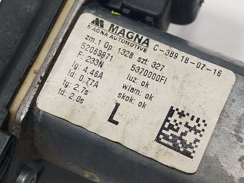 Recambio de elevalunas delantero izquierdo para abarth 500 / 595 / 695 1.4 (312.axy11, 312.axy1a) referencia OEM IAM   