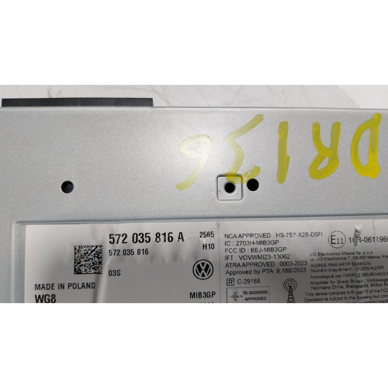 Recambio de sistema audio / radio cd para volkswagen caddy v furgoneta/monovolumen (sba, sbh) 2.0 tdi bmt referencia OEM IAM 572