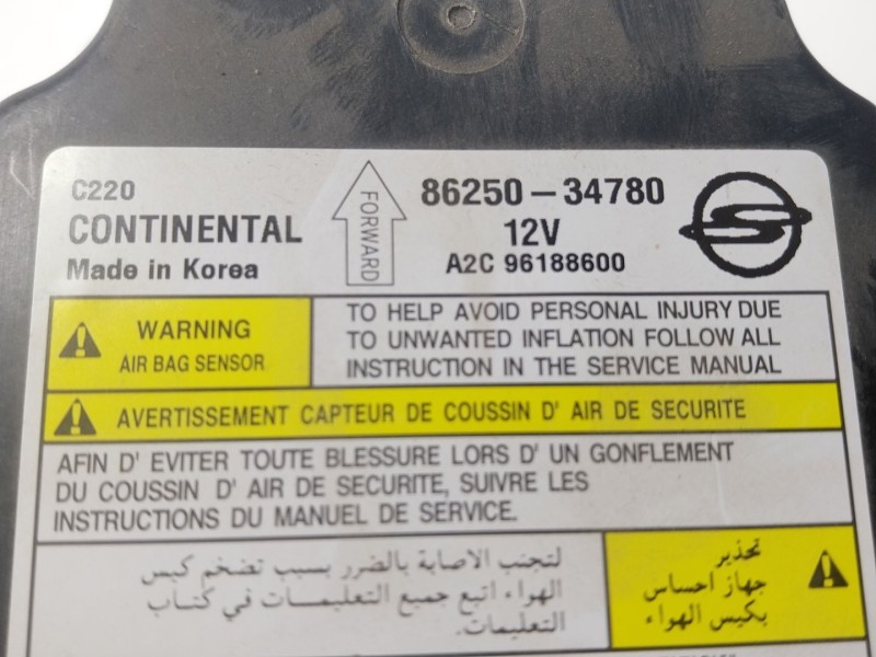 Recambio de centralita airbag para ssangyong korando (ck) 2.2 xdi referencia OEM IAM  8625034780 