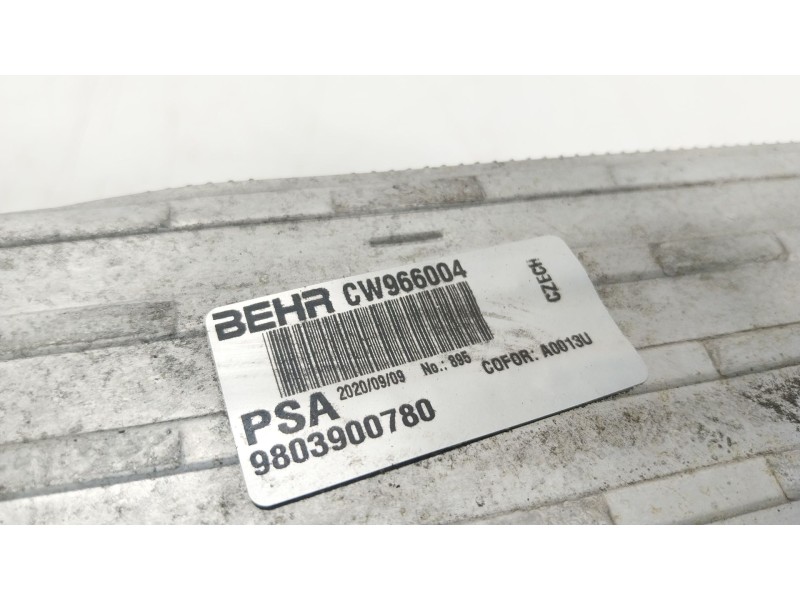 Recambio de intercooler para citroën c3 iii (sx) 1.5 bluehdi 100 (sxyhyp, sxyhtu) referencia OEM IAM 9803900780 9803900780 