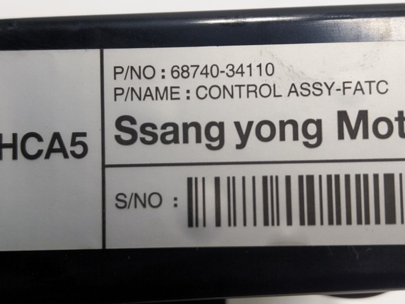 Recambio de mando climatizador para ssangyong korando (ck) 2.2 xdi referencia OEM IAM  6874034110 
