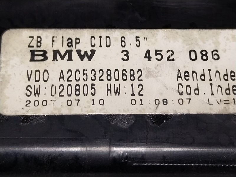 Recambio de pantalla multifuncion para bmw x3 (e83) 3.0 sd referencia OEM IAM 65503452285 3452086 