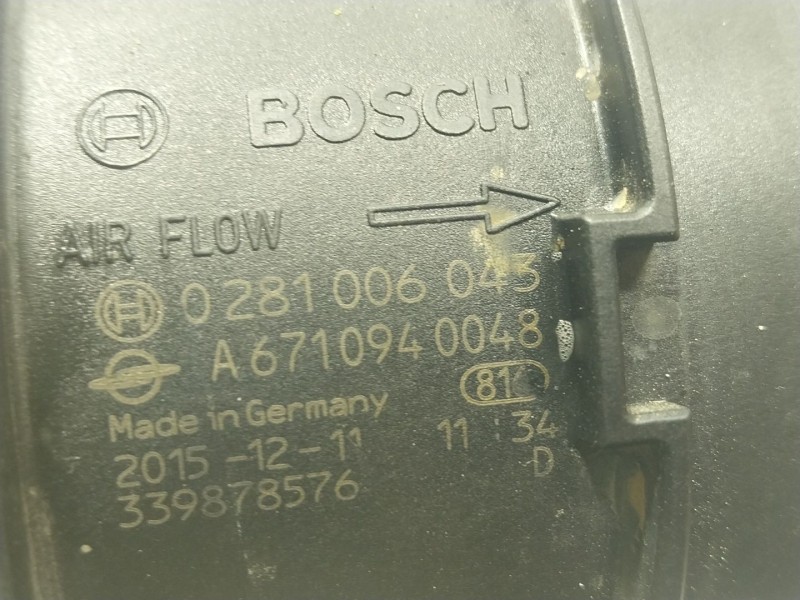 Recambio de caudalimetro para ssangyong korando (ck) 2.2 xdi referencia OEM IAM  A6710940048 