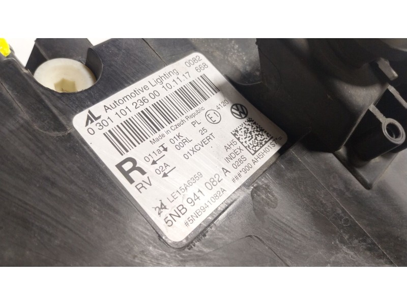 Recambio de faro derecho para volkswagen tiguan (ad1, ax1) 2.0 tdi 4motion referencia OEM IAM   5NB941082A