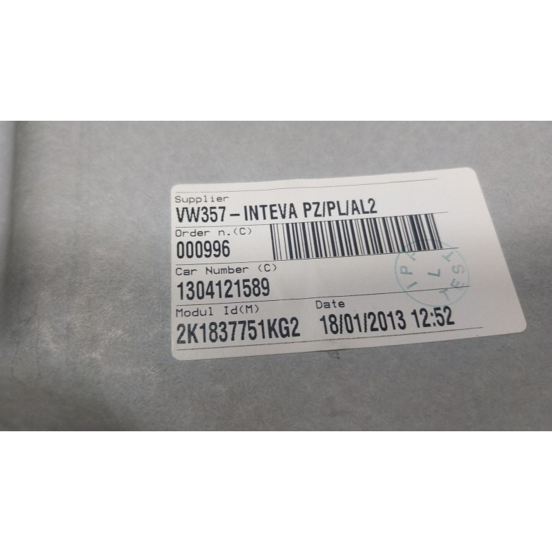 Recambio de elevalunas delantero izquierdo para volkswagen caddy iii furgoneta/monovolumen (2ka, 2kh, 2ca, 2ch) 1.6 tdi referenc