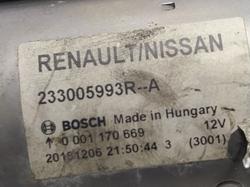 Recambio de motor arranque para nissan micra v (k14) 1.0 referencia OEM IAM   233005993R