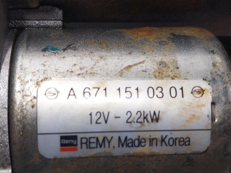 Recambio de motor arranque para ssangyong korando (ck) 2.2 xdi referencia OEM IAM  A6711510301 