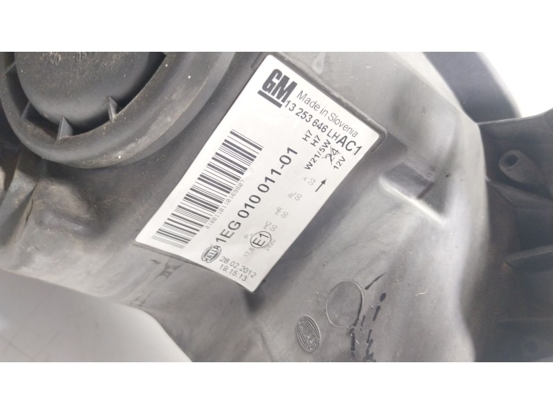 Recambio de faro izquierdo para opel astra j (p10) 1.4 (68) referencia OEM IAM  1EG01001101 
