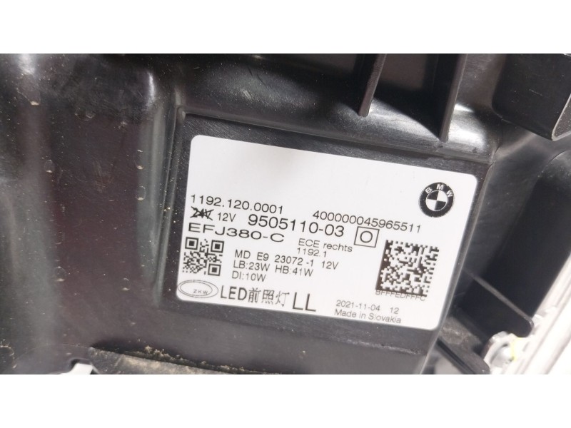 Recambio de faro derecho para bmw 4 gran coupe (g26) 420 d mild-hybrid xdrive referencia OEM IAM  11921200001 