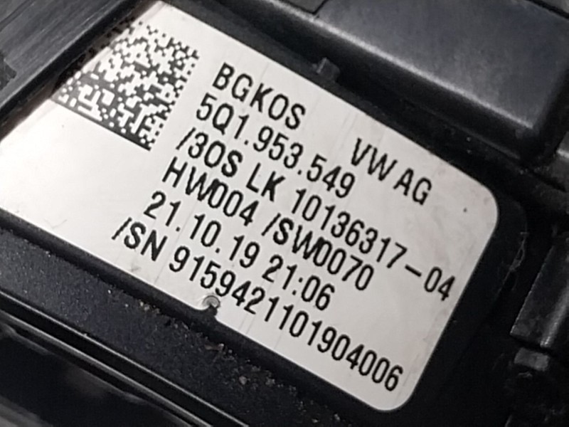 Recambio de mando intermitentes para seat leon (5f1) 1.5 tsi referencia OEM IAM 5Q1953507M 5Q1953507BQ 