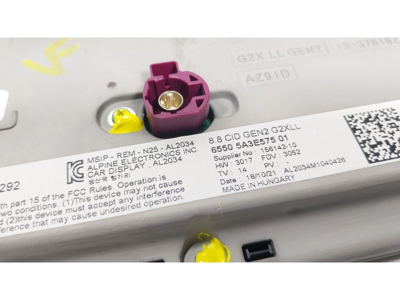 Recambio de pantalla multifuncion para bmw 4 gran coupe (g26) 420 d mild-hybrid xdrive referencia OEM IAM  65505A3E575 