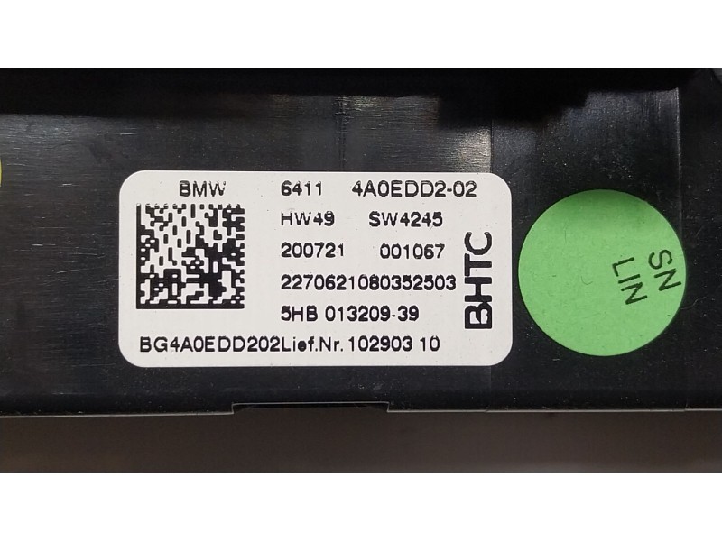 Recambio de mando climatizador para bmw 4 gran coupe (g26) 420 d mild-hybrid xdrive referencia OEM IAM  64114A0EDD202 