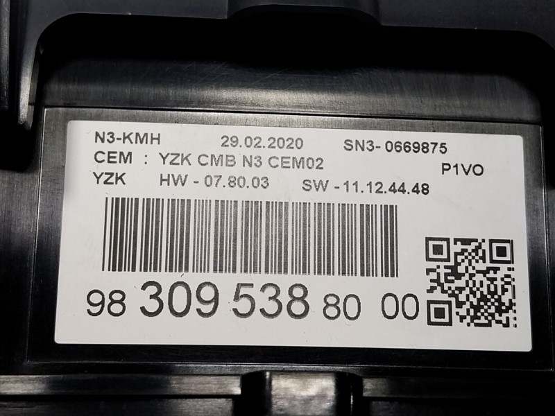 Recambio de cuadro instrumentos para opel combo e tour / life (k9) 1.5 referencia OEM IAM  9630953880 