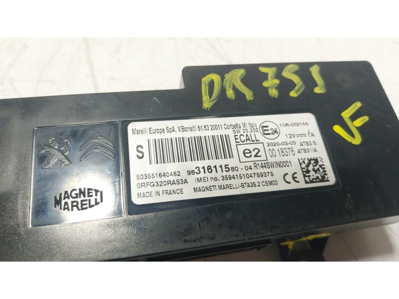 Recambio de modulo electronico para opel combo e tour / life (k9) 1.5 referencia OEM IAM  9831611580 