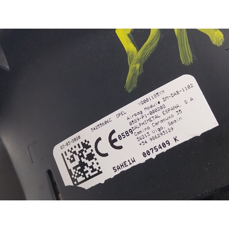 Recambio de airbag delantero izquierdo para opel combo e tour / life (k9) 1.5 referencia OEM IAM  986293129 