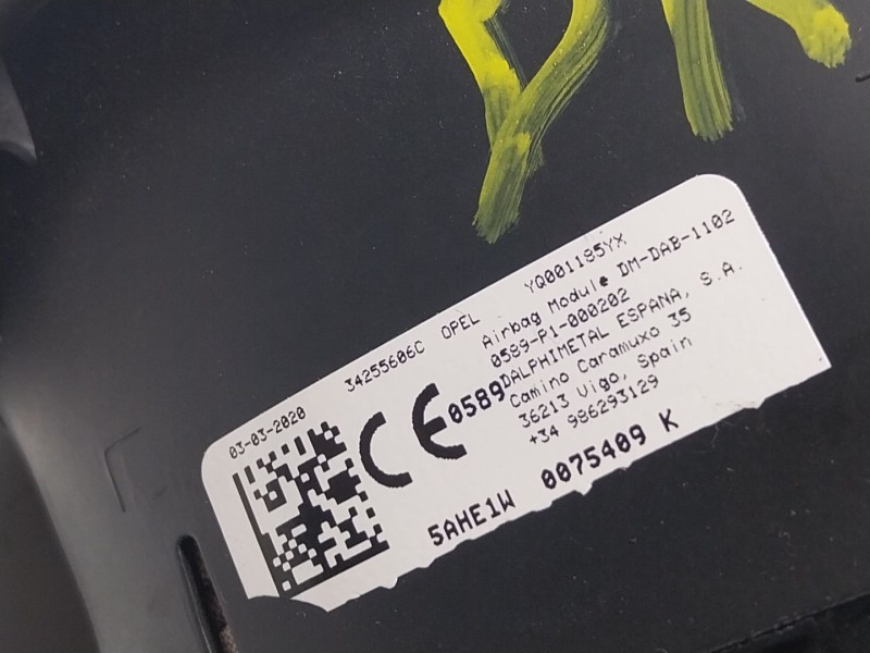 Recambio de airbag delantero izquierdo para opel combo e tour / life (k9) 1.5 referencia OEM IAM  986293129 