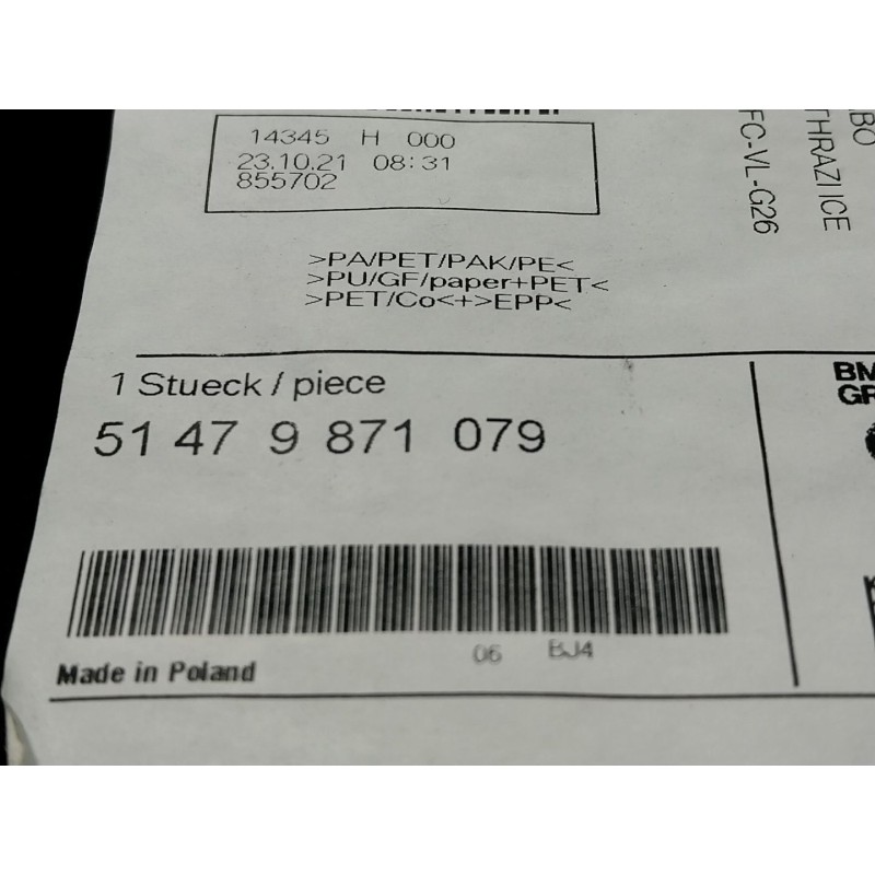 Recambio de bandeja trasera para bmw 4 gran coupe (g26) 420 d mild-hybrid xdrive referencia OEM IAM  51479871079 