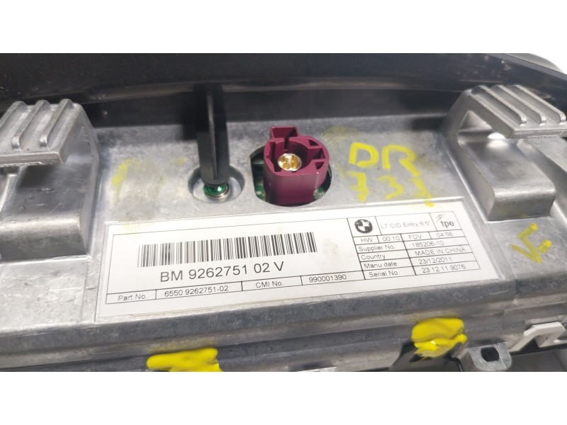 Recambio de pantalla multifuncion para bmw 1 (f20) 116 d referencia OEM IAM  926275102 