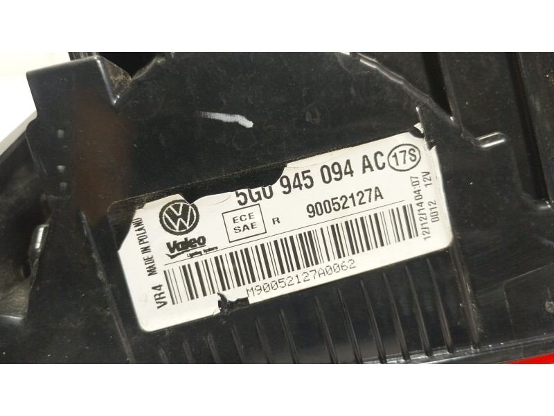 Recambio de piloto trasero derecho interior para volkswagen golf vii (5g1, bq1, be1, be2) 1.6 tdi referencia OEM IAM  5G0945094A