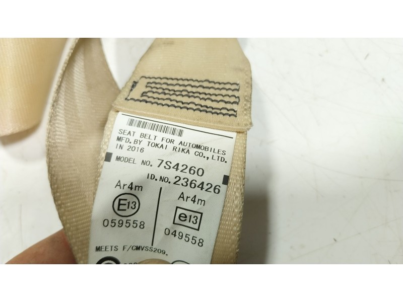 Recambio de cinturon seguridad trasero izquierdo para toyota land cruiser prado (_j15_) 2.8 d-4d (gdj150_, gdj155_, gdj150) refe