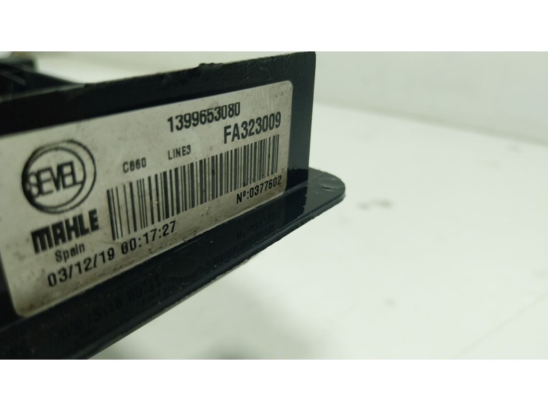 Recambio de electroventilador para peugeot boxer furgoneta 2.2 bluehdi 120 referencia OEM IAM  1399653080 