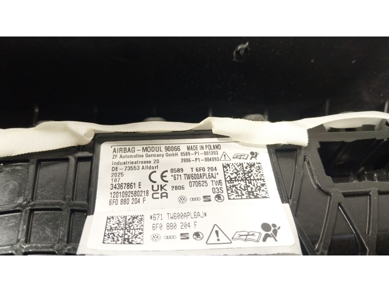 Recambio de salpicadero para seat ibiza v (kj1, kjg) 1.0 tsi referencia OEM IAM  6F0880204F 