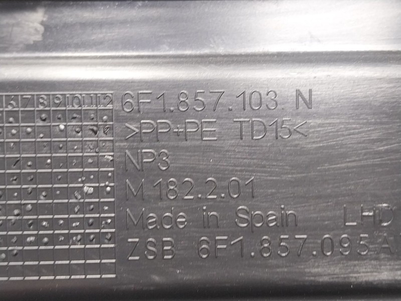 Recambio de guantera para seat ibiza v (kj1, kjg) 1.0 tsi referencia OEM IAM  6F1857095AH 