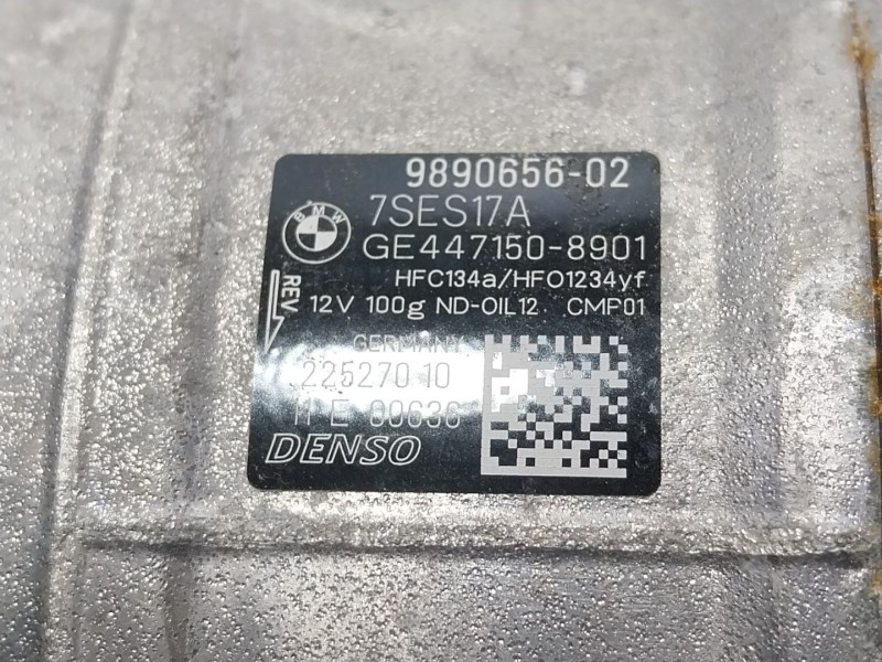 Recambio de compresor aire acondicionado para bmw 5 (g30, f90) 530 i mild-hybrid xdrive referencia OEM IAM 64529890656 989065602