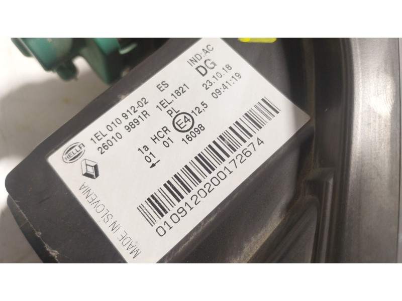 Recambio de faro derecho para renault zoe (bfm_) zoe (bfmc, bfmd) referencia OEM IAM  260109891R 