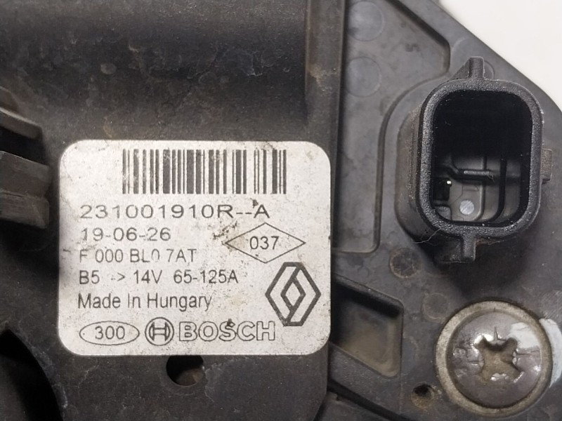 Recambio de alternador para dacia dokker furgoneta/monovolumen 1.6 referencia OEM IAM  231001910R 