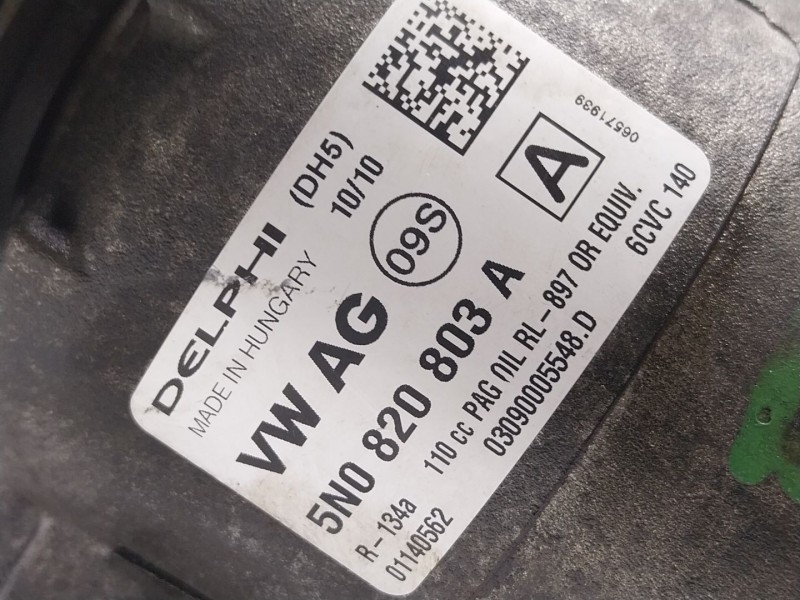 Recambio de compresor aire acondicionado para volkswagen golf vi (5k1) 1.6 tdi referencia OEM IAM  5N0820803A 