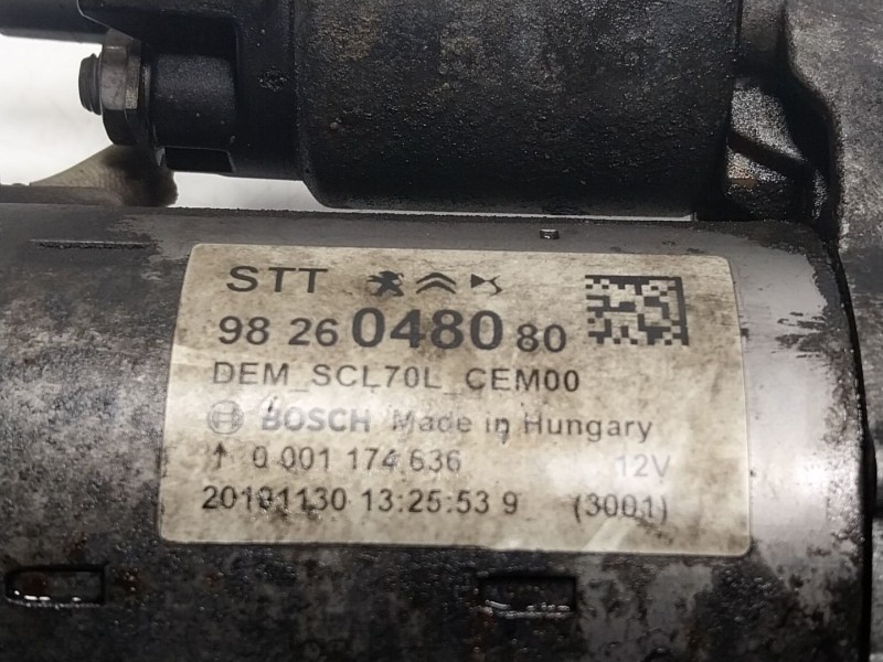 Recambio de motor arranque para peugeot boxer furgoneta 2.2 bluehdi 120 referencia OEM IAM 9826048080  9826048080