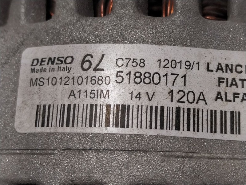 Recambio de alternador para fiat 500 (312_) 1.2 (312axa1a) referencia OEM IAM 52137907 51880171 