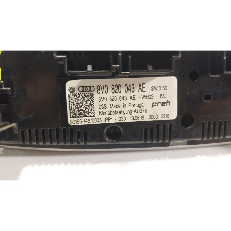 Recambio de mando climatizador para audi a3 sportback (8va, 8vf) 35 tfsi referencia OEM IAM 8V0820043AE 8V0820043AE 