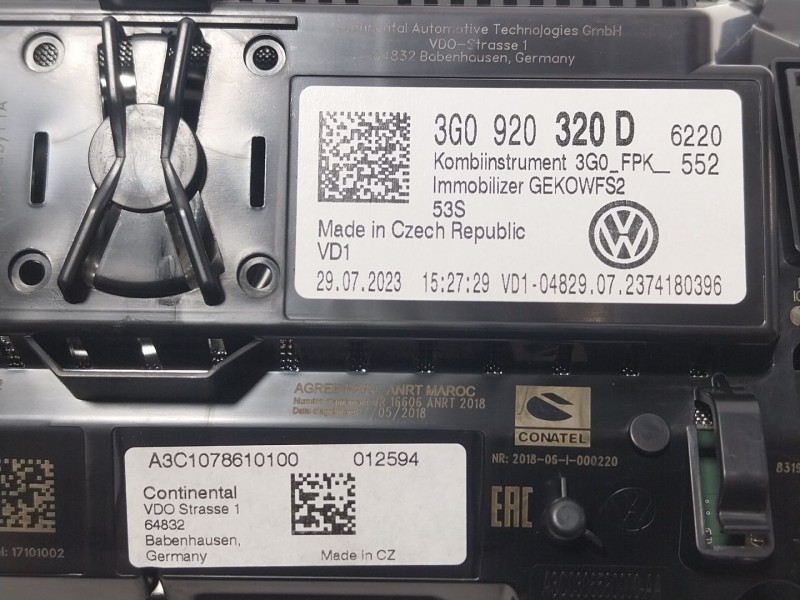 Recambio de cuadro instrumentos para volkswagen tiguan (ad1, ax1) 2.0 tdi referencia OEM IAM 3G0920320D 3G0920320D 