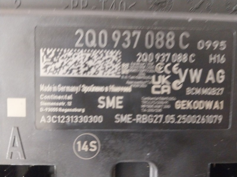 Recambio de modulo electronico para seat ibiza v (kj1, kjg) 1.0 tsi referencia OEM IAM  2Q0937088C 