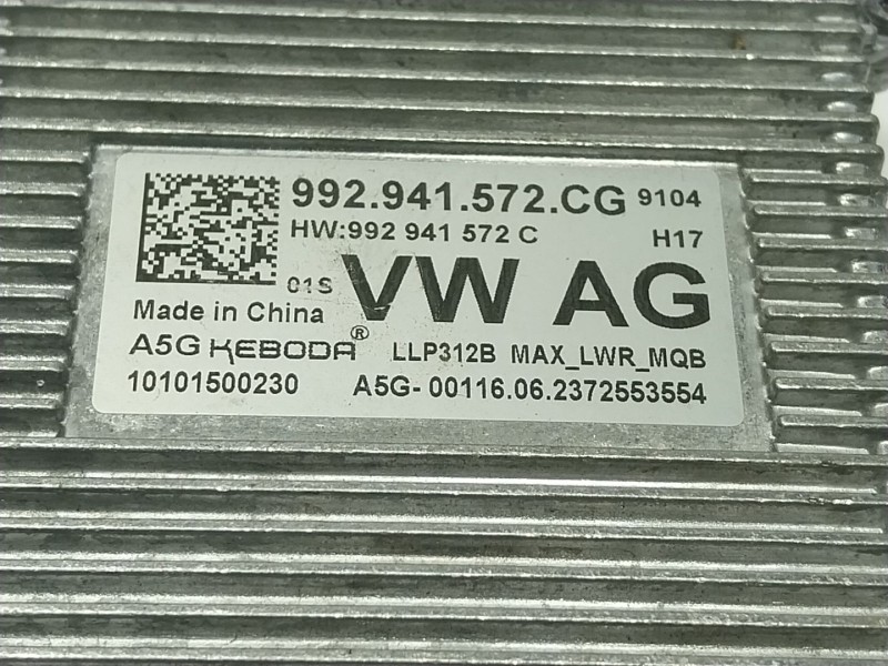 Recambio de centralita faros xenon para volkswagen tiguan (ad1, ax1) 2.0 tdi referencia OEM IAM 992941572CG 992941572CG 