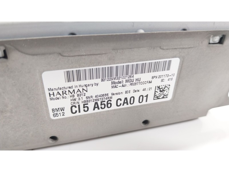 Recambio de sistema navegacion gps para bmw 5 (g30, f90) 530 i mild-hybrid xdrive referencia OEM IAM 65125A56CA0 A56CA001 
