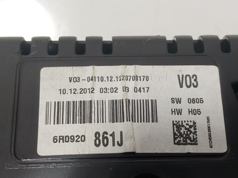 Recambio de cuadro instrumentos para volkswagen polo v (6r1, 6c1) 1.6 tdi referencia OEM IAM 6R0920861J 6R0920861J 