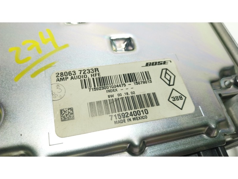Recambio de modulo electronico para renault kadjar (ha_, hl_) 1.2 tce 130 referencia OEM IAM 280637233R 280637233R 