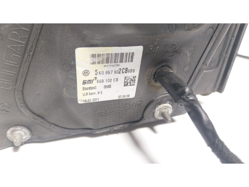 Recambio de espejo derecho para volkswagen golf vi (5k1) 1.6 tdi referencia OEM IAM 5K0857508AD 5K0857502CB 