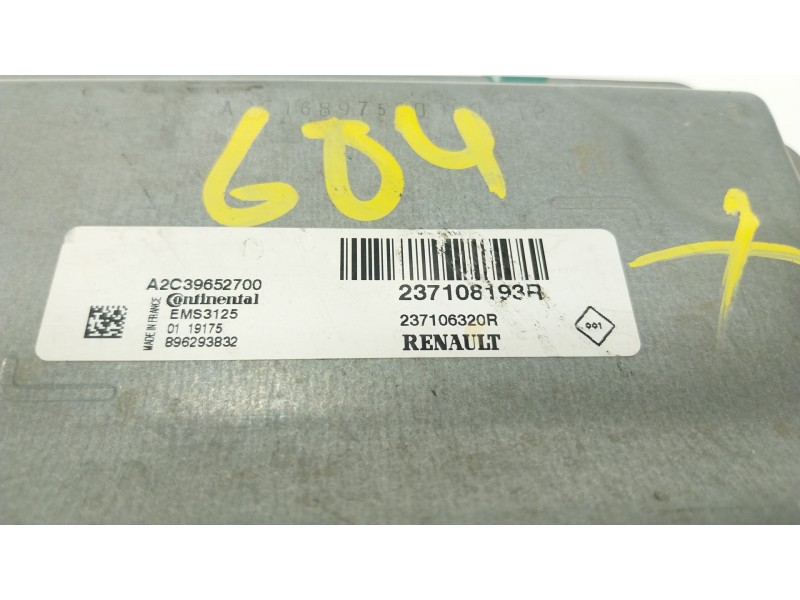 Recambio de centralita motor uce para dacia dokker furgoneta/monovolumen 1.6 referencia OEM IAM  237108193R 