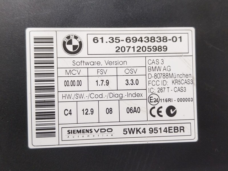 Recambio de modulo electronico para bmw x5 (e70) 3.0 d referencia OEM IAM 61359395656  6135694383801