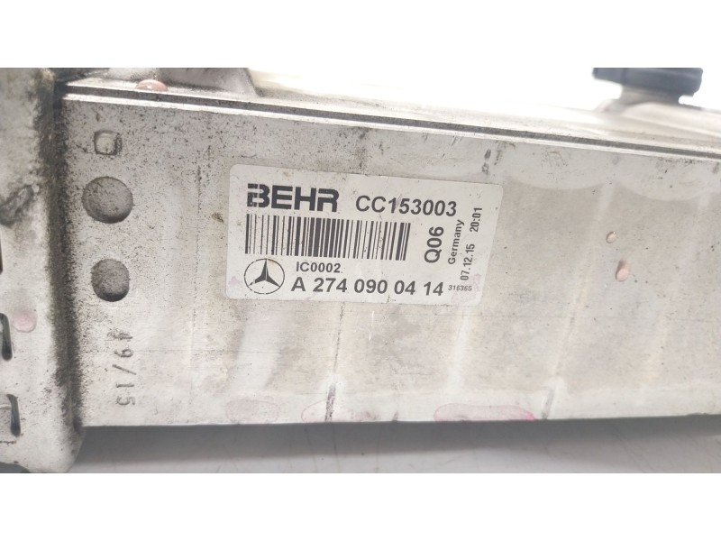 Recambio de intercooler para mercedes-benz clase glc (w253) glc 250 4matic (253.946) referencia OEM IAM  A2740900414 