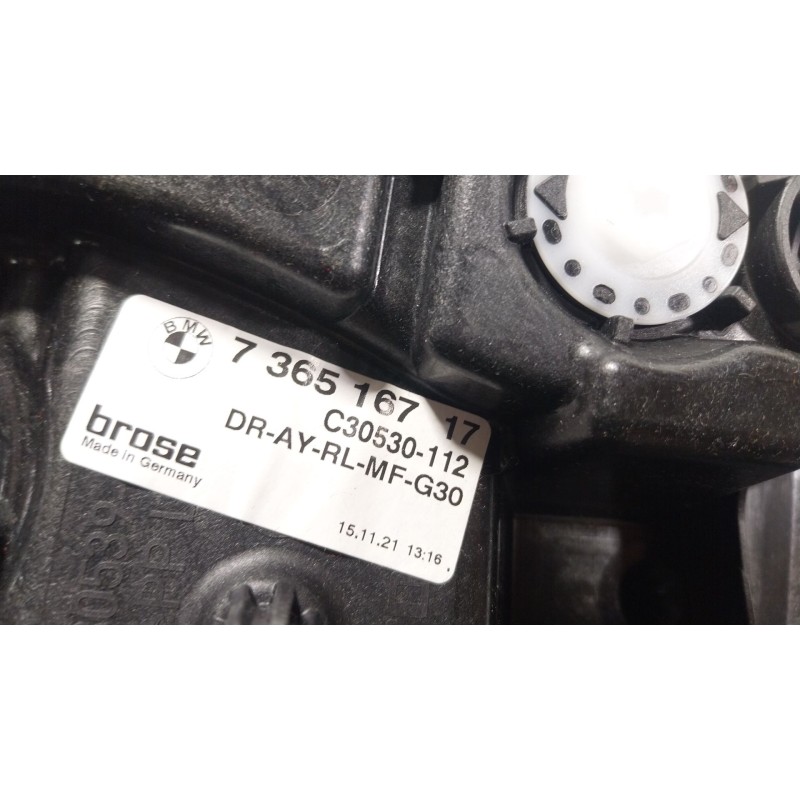 Recambio de elevalunas trasero izquierdo para bmw 5 (g30, f90) 530 i mild-hybrid xdrive referencia OEM IAM 51337487087 736516717