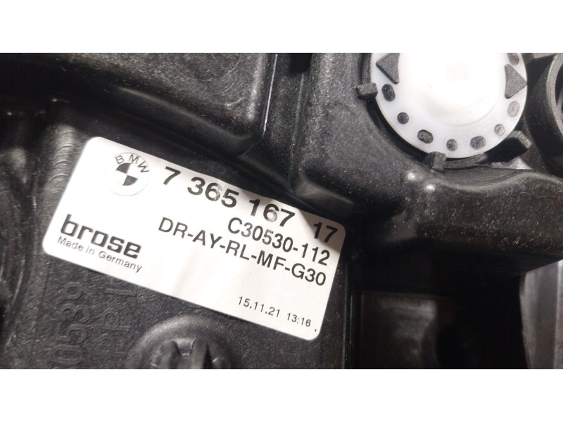 Recambio de elevalunas trasero izquierdo para bmw 5 (g30, f90) 530 i mild-hybrid xdrive referencia OEM IAM 51337487087 736516717