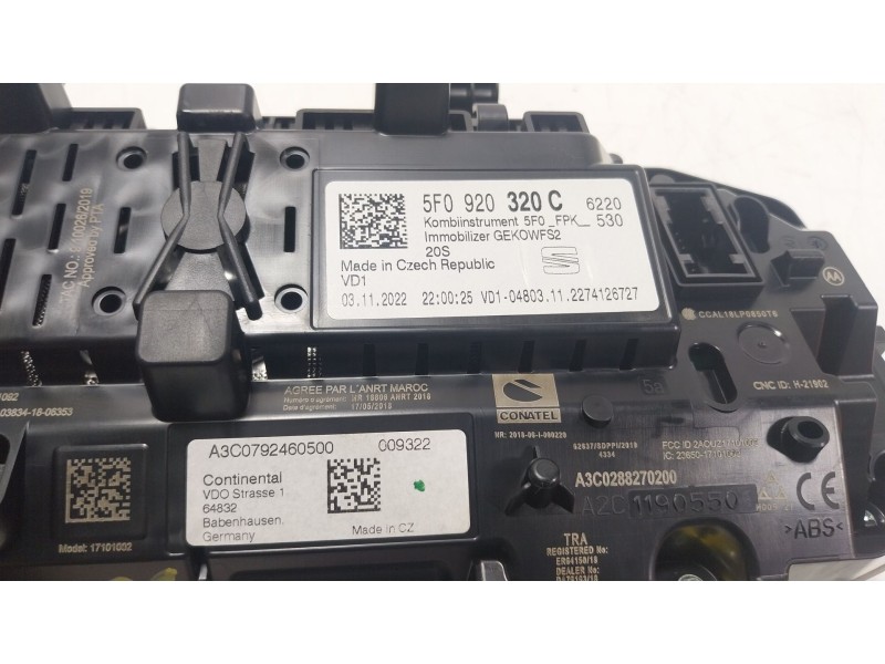 Recambio de cuadro instrumentos para seat ateca (kh7, khp) 1.5 tsi referencia OEM IAM 5F0920320C 5F0920320C 